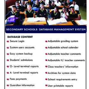 SECONDARY SCHOOLS DATABASE MANGEMENT SYSTEM